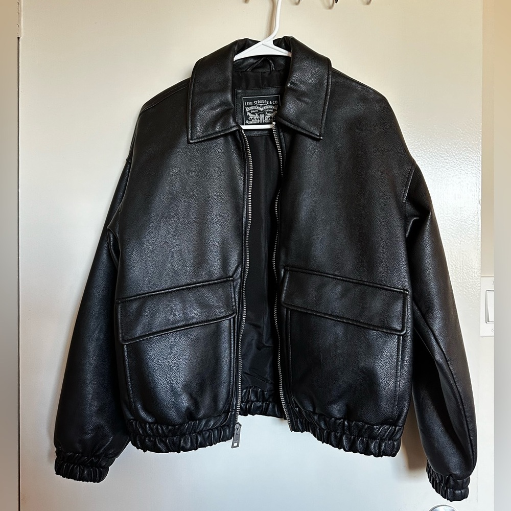 Levis faux leather bomber jacket